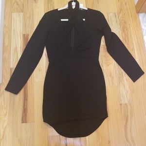 Black Missguided Key Hole Front Party Dress Size 8